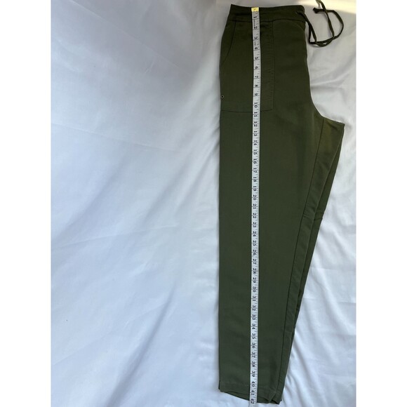 Chico's Military Green Pull On Tapered Pants Size 10T Casual Drawstring Relaxed - Picture 11 of 11